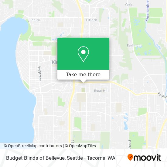 Mapa de Budget Blinds of Bellevue