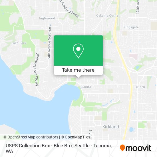 USPS Collection Box - Blue Box map