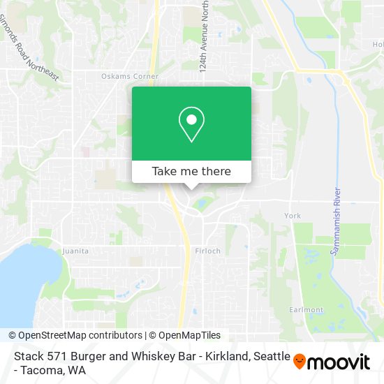 Stack 571 Burger and Whiskey Bar - Kirkland map