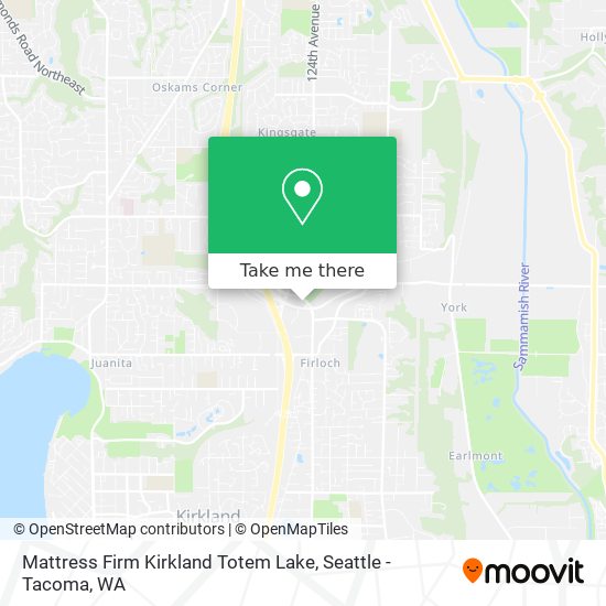 Mattress Firm Kirkland Totem Lake map