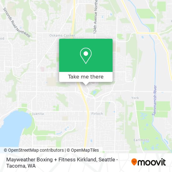 Mapa de Mayweather Boxing + Fitness Kirkland