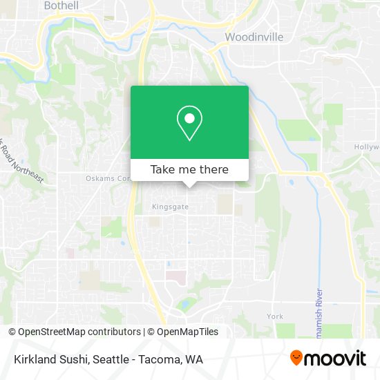 Kirkland Sushi map