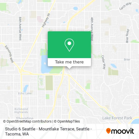 Mapa de Studio 6 Seattle - Mountlake Terrace