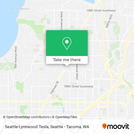 Mapa de Seattle-Lynnwood Tesla