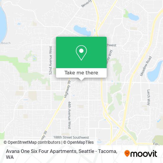 Avana One Six Four Apartments map