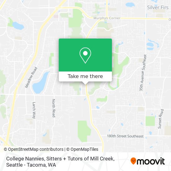 Mapa de College Nannies, Sitters + Tutors of Mill Creek