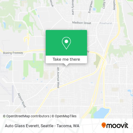 Auto Glass Everett map