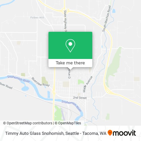 Timmy Auto Glass Snohomish map
