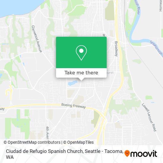 Ciudad de Refugio Spanish Church map