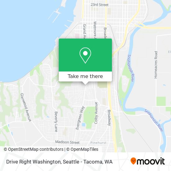 Mapa de Drive Right Washington