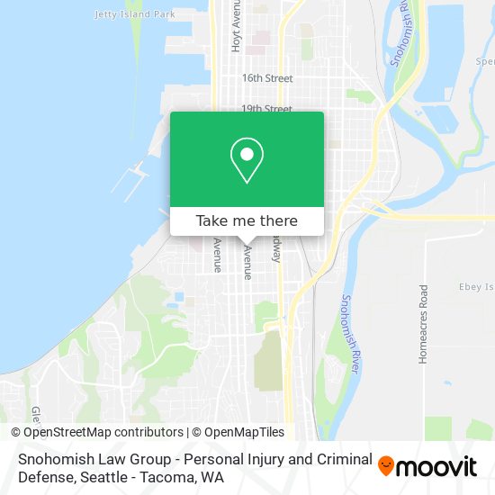 Snohomish Law Group - Personal Injury and Criminal Defense map