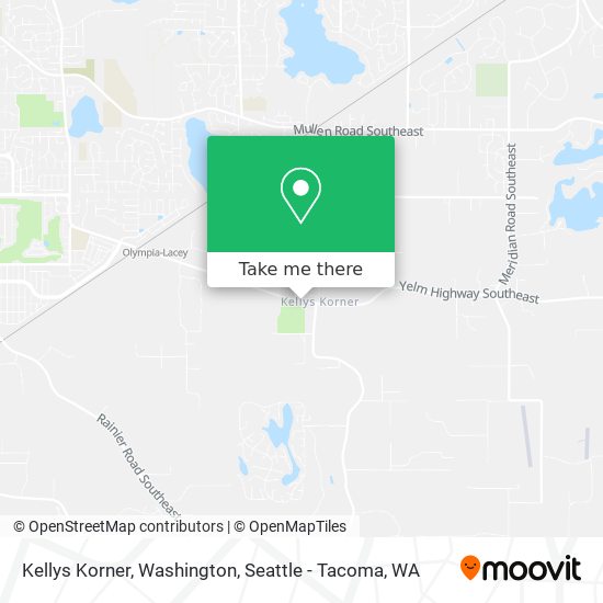 Kellys Korner, Washington map