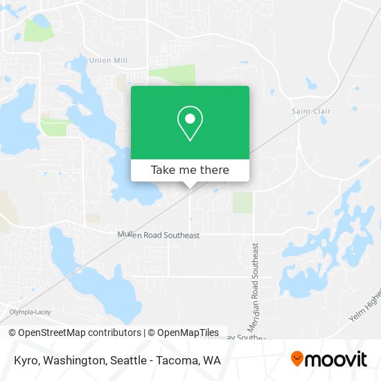 Kyro, Washington map