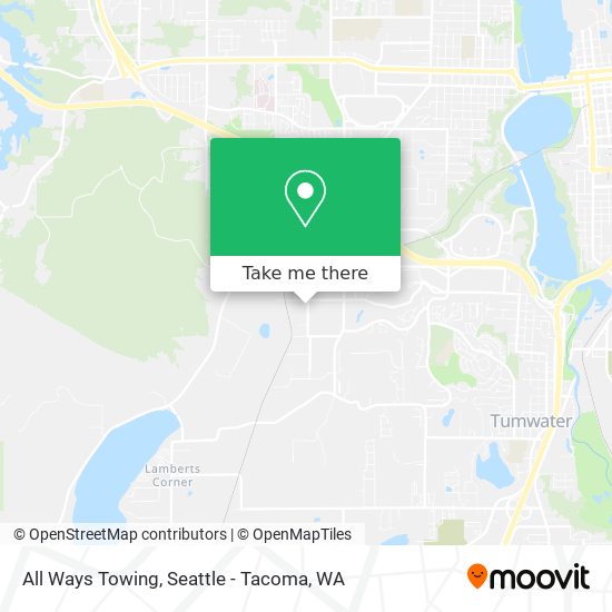 All Ways Towing map