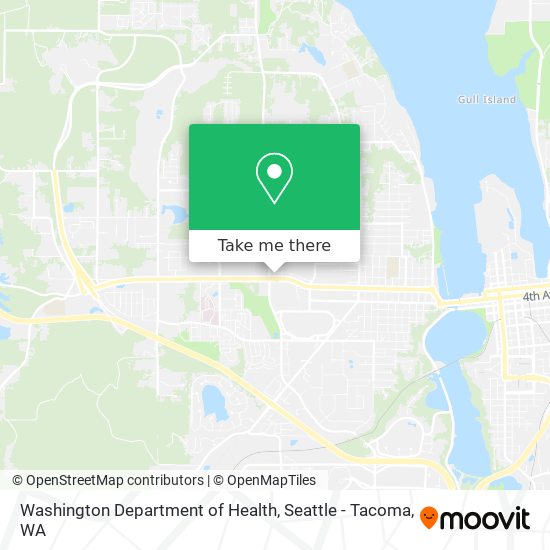 Mapa de Washington Department of Health