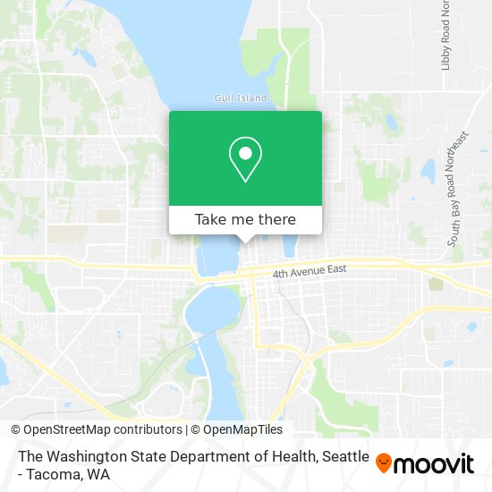 The Washington State Department of Health map