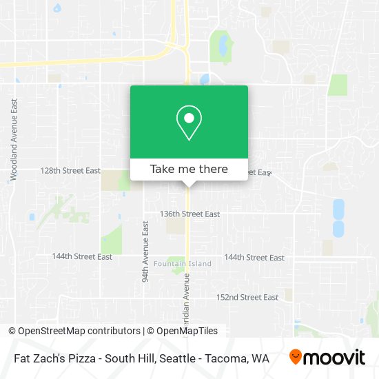 Fat Zach's Pizza - South Hill map