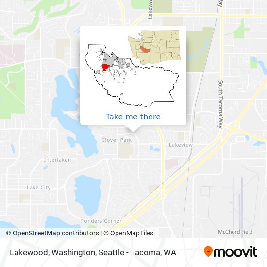 Lakewood, Washington map