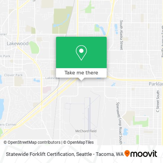 Mapa de Statewide Forklift Certification