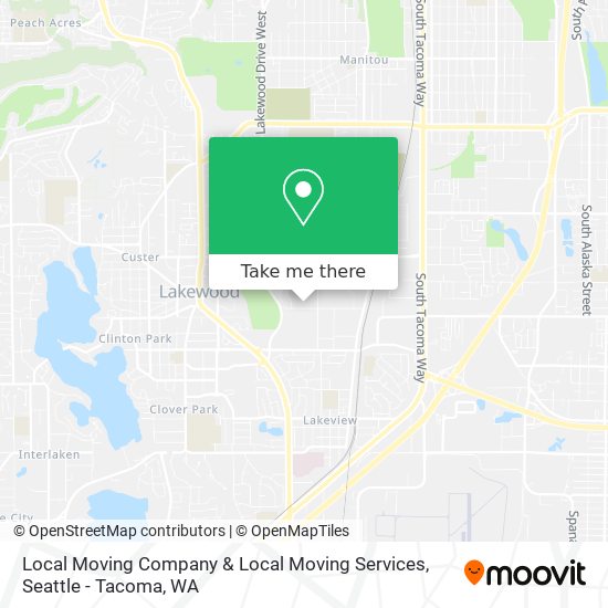 Local Moving Company & Local Moving Services map