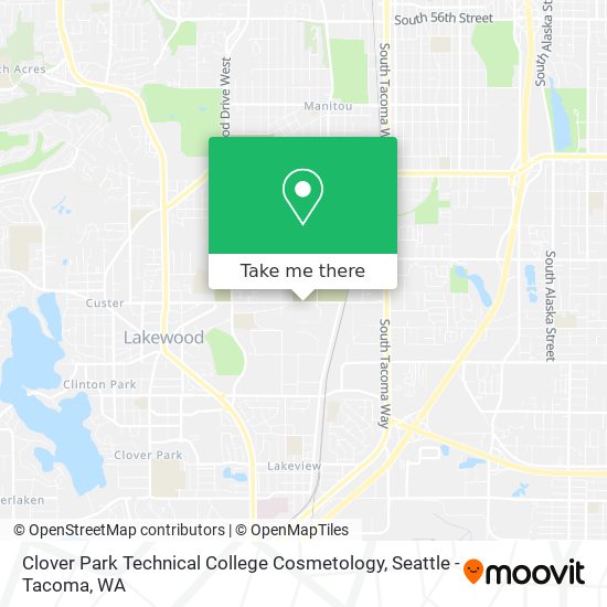 Mapa de Clover Park Technical College Cosmetology