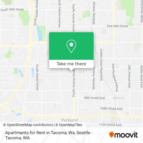 Mapa de Apartments for Rent in Tacoma, Wa