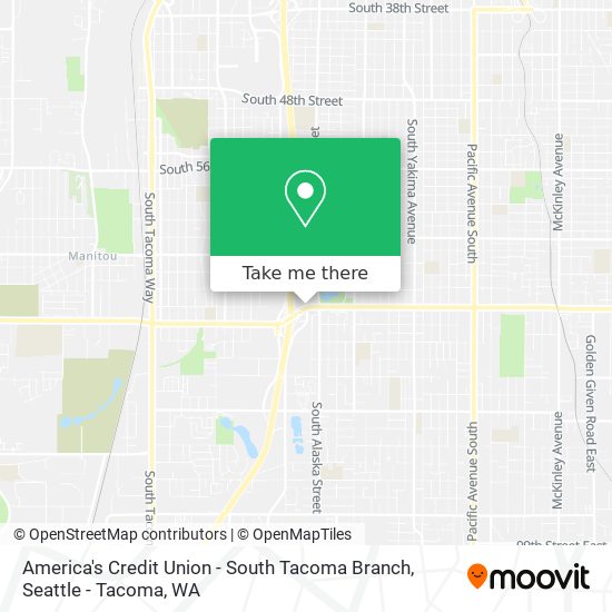 Mapa de America's Credit Union - South Tacoma Branch