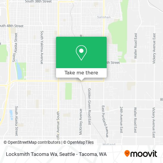 Mapa de Locksmith Tacoma Wa