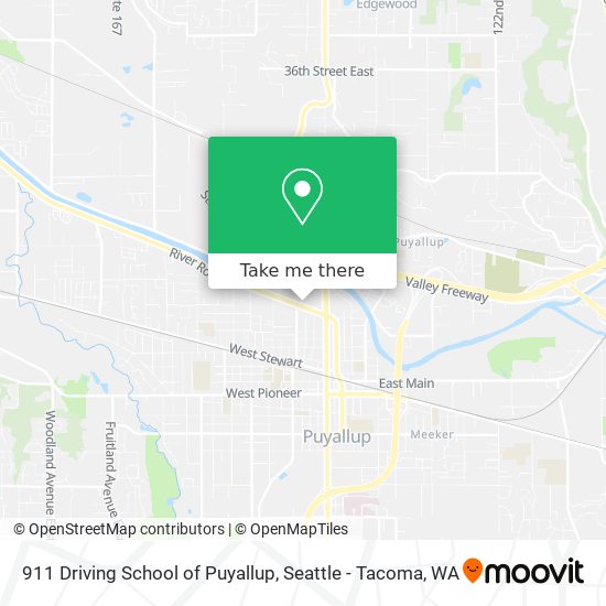 911 Driving School of Puyallup map