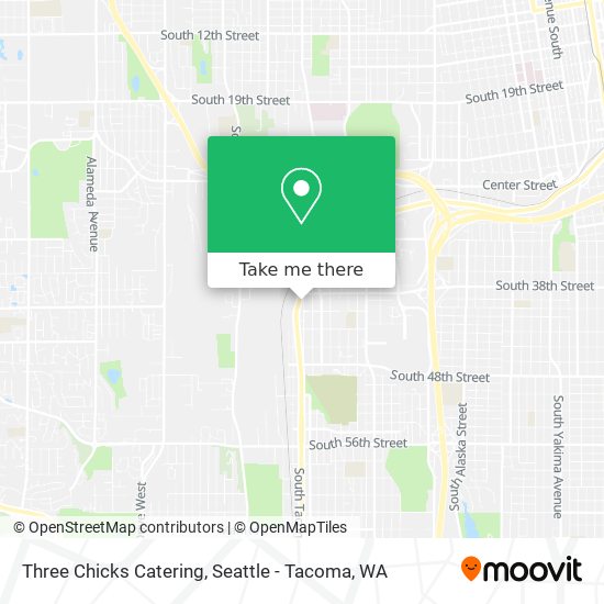 Three Chicks Catering map