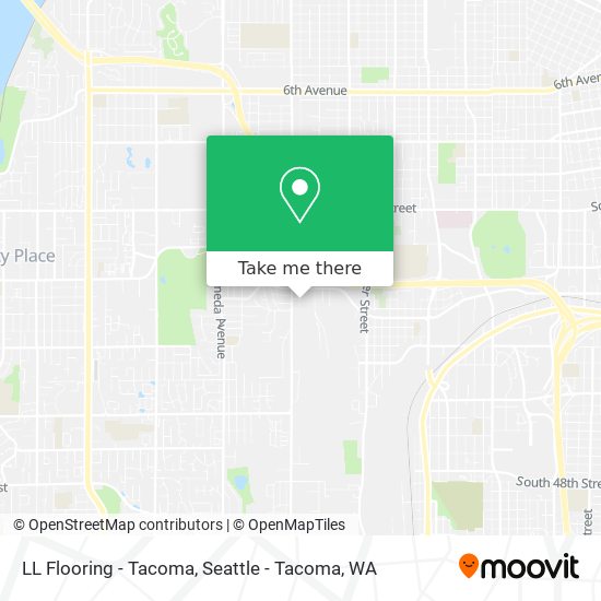 LL Flooring - Tacoma map