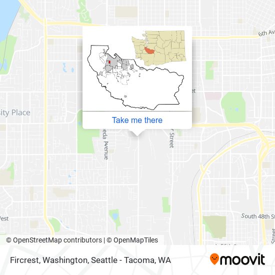 Mapa de Fircrest, Washington