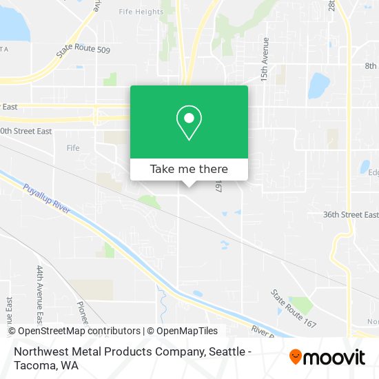 Mapa de Northwest Metal Products Company