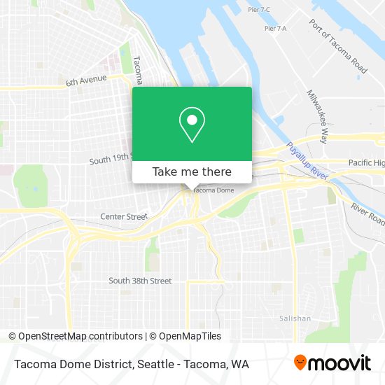 Mapa de Tacoma Dome District