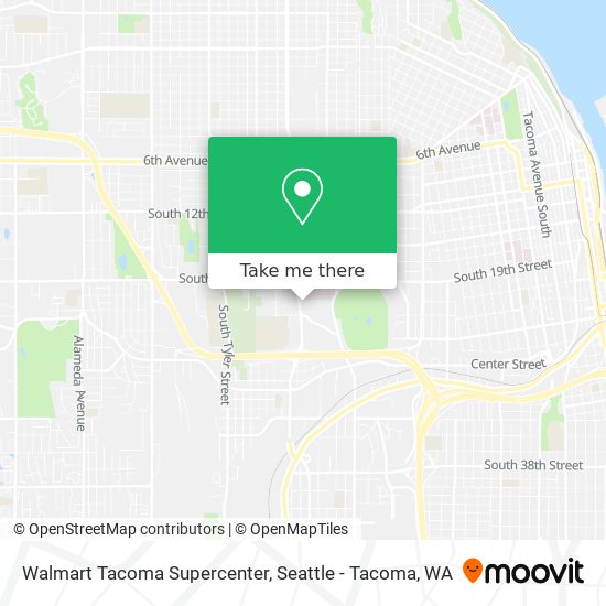 Mapa de Walmart Tacoma Supercenter