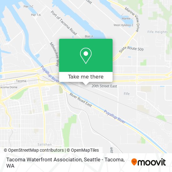 Tacoma Waterfront Association map