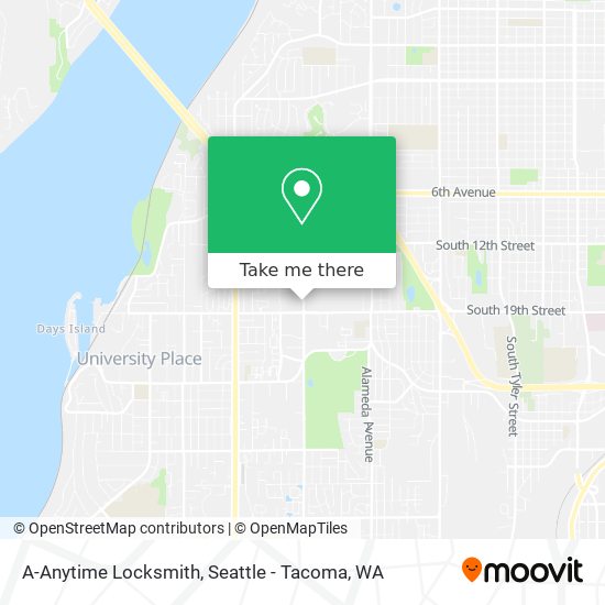 A-Anytime Locksmith map