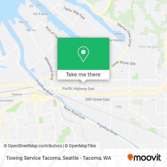 Mapa de Towing Service Tacoma