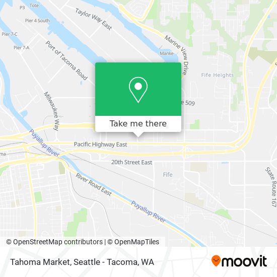 Tahoma Market map