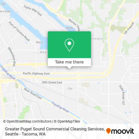 Greater Puget Sound Commercial Cleaning Services map