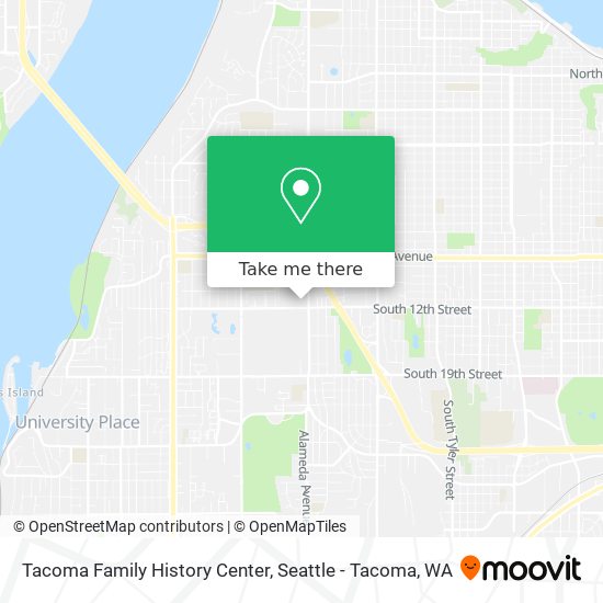 Tacoma Family History Center map