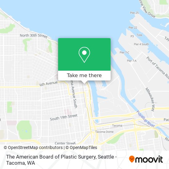 Mapa de The American Board of Plastic Surgery