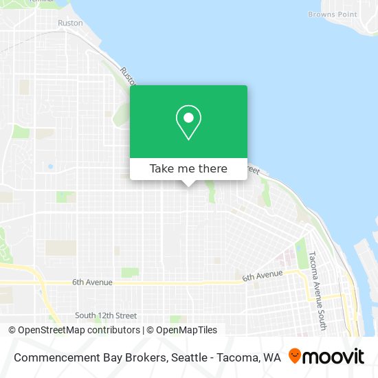 Commencement Bay Brokers map