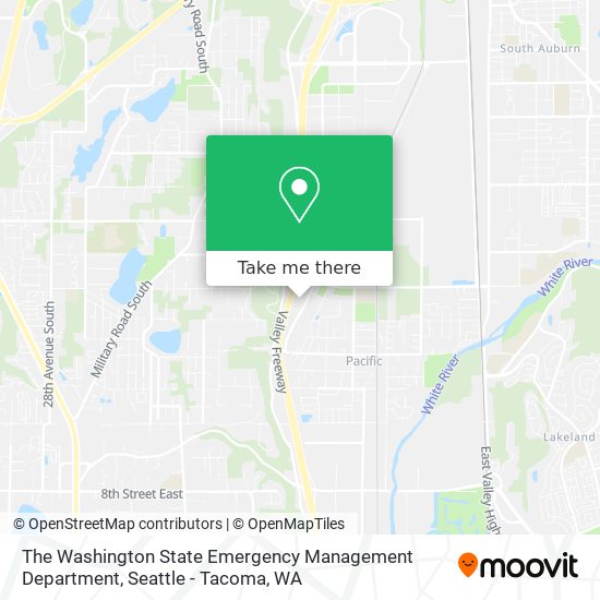 Mapa de The Washington State Emergency Management Department