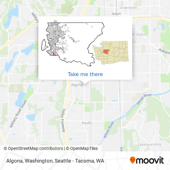 Mapa de Algona, Washington