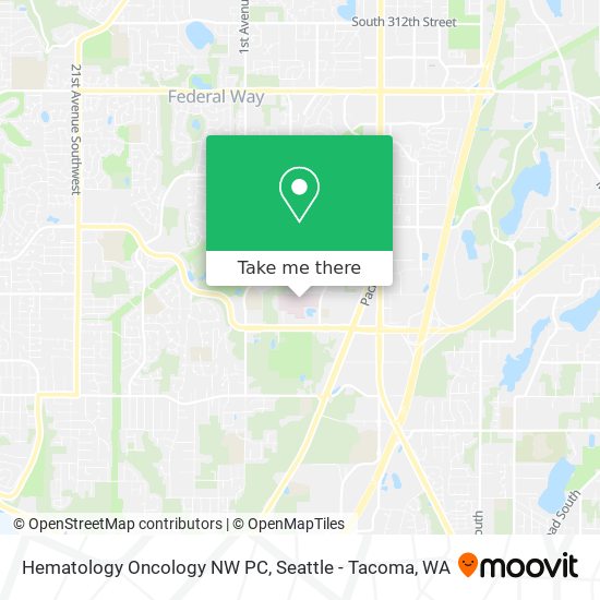 Hematology Oncology NW PC map