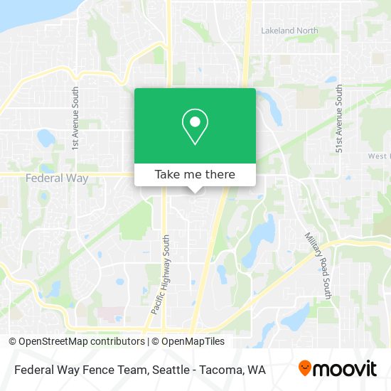 Mapa de Federal Way Fence Team