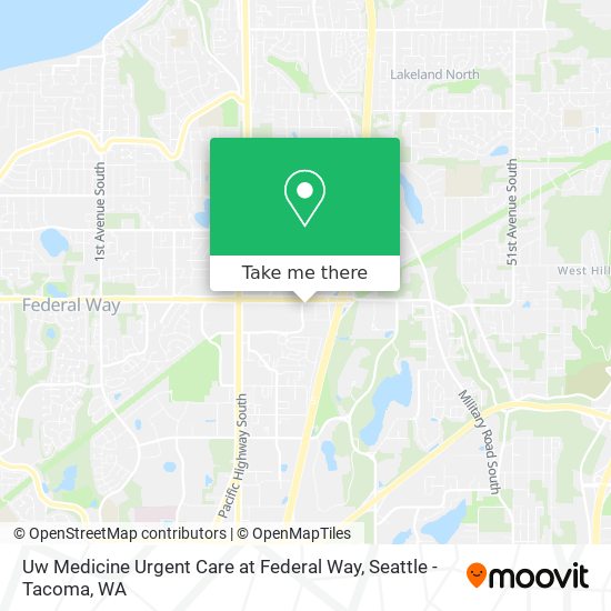 Mapa de Uw Medicine Urgent Care at Federal Way