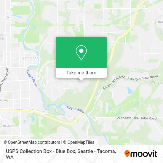 Mapa de USPS Collection Box - Blue Box