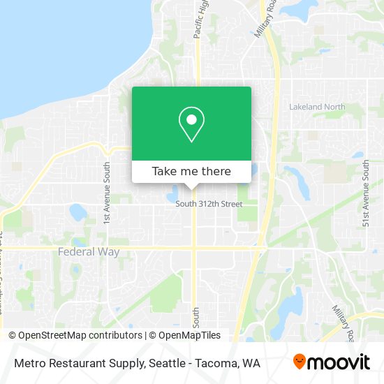 Metro Restaurant Supply map